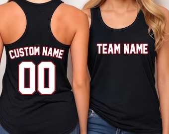 Custom Jersey Tank Top, Custom Team Name Tank Top, Personalized Jersey Tank Top, Baseball Tanks, Football Tank Top, Sport Tank Tops