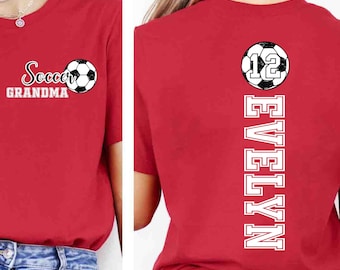 Custom Soccer Grandma Shirt: Personalized Name & Number