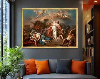 Baroque Historical Battle Canvas, Classical Mythology Scene
