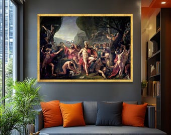 Classical Greek Warriors Canvas Art, Historic Battle Scene
