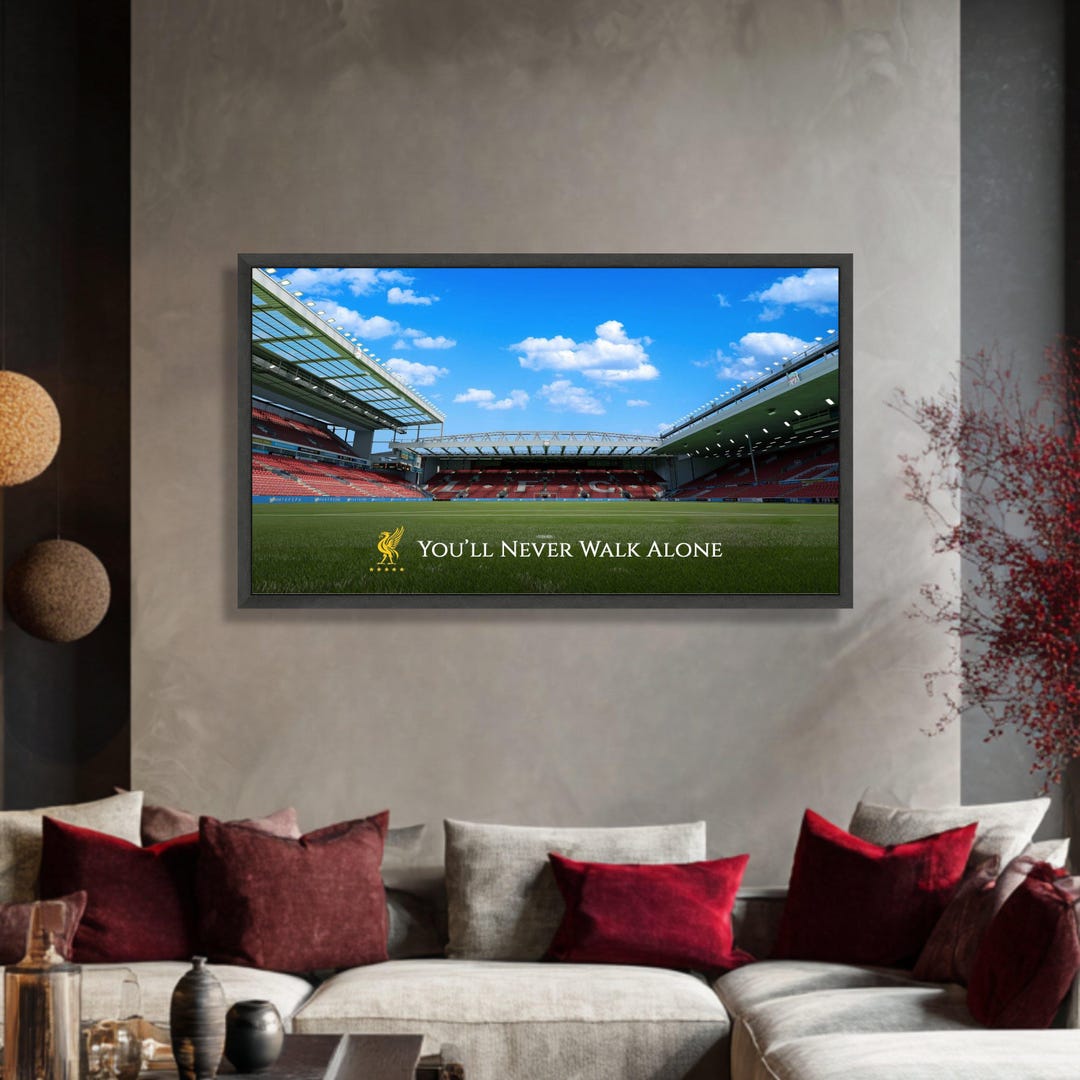 Liverpool FC Stadium Canvas Wall Art, Anfield Football Arena Print ...