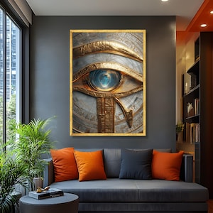 Goldenes Auge von Horus Leinwand, Altägyptische Wandkunst