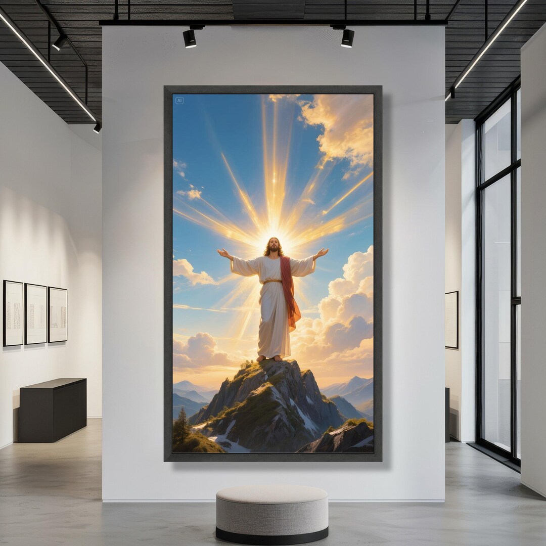 Radiant Jesus Christ Canvas Print: Inspirational Christian Wall Art ...