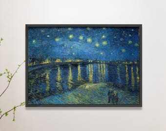 ローヌ川の星月夜 - フィンセント・ファン・ゴッホの手描きの油絵の