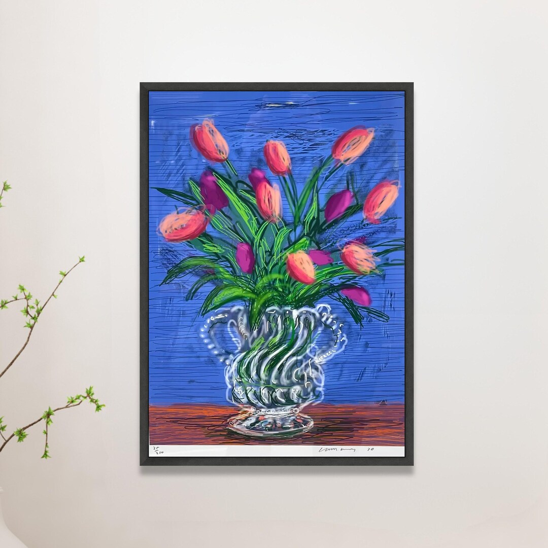 Abstract Tulip Bouquet Canvas Print, Modern Floral Wall Art - Etsy
