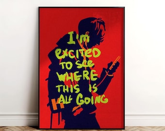 Bold Pop Art Printable Poster, Motivational Quote (Digital Download)