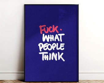 Motywacyjny wydruk typograficzny, plakat z odważnym cytatem (do pobrania cyfrowego)