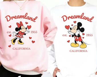 Valentine Mouse Couple Sweatshirt – Magical Love Matching Crewneck, Anniversary & Honeymoon Gift
