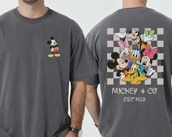 Comfort Colors® Retro Mickey & Co 1928 Shirt, Disneyland Tee, Daisy Donald Goofy, Mickey And Friends Family Shirt, Disney Sweater Gift