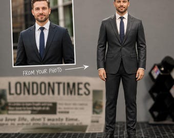 Custom Portrait Statue for Men From Photo, Realistic Personalized Sculpture