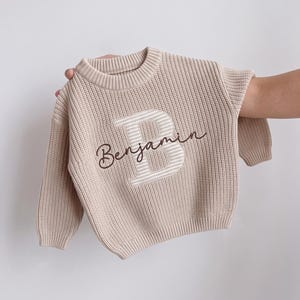 Personalized Embroidered Baby Name Sweater, Birth Announcement, Toddler Sweatshirt, Custom Kid Sweatshirt, Baby Keepsake