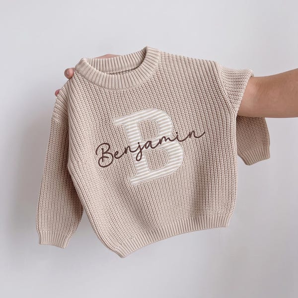 Personalized Embroidered Baby Name Sweater, Birth Announcement, Toddler Sweatshirt, Custom Kid Sweatshirt, Baby Keepsake