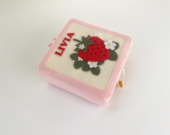 Handmade felt quiet book, sensory busy book, customized soft Montessori-inspired toy, custom baby gift, 1st birthday gift