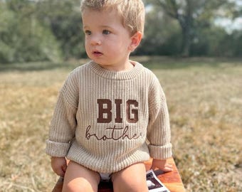 Embroidered Big Brother Sweater, Baby Announcement, Big Brother Gift, Sibling Matching Outfit, Baby Shower gift