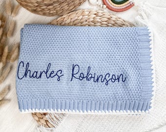 Baby Blanket With Name, Baby Gift, Baby Keepsake, Baby Coming Home Outfit, Baby Boy Blanket