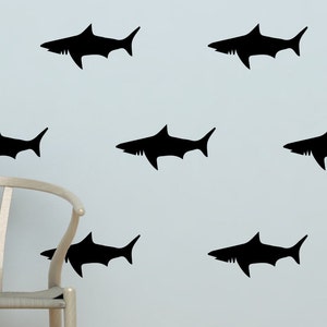 Shark Fish Crab FABRIC Decals Reusable Non-toxic NO PVCs A148