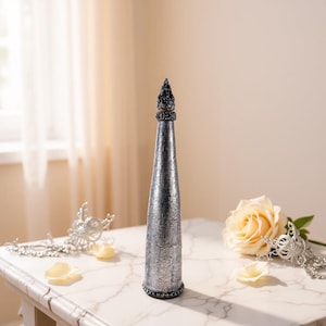 Handmade Decorative Bottle: Vintage Blue Design