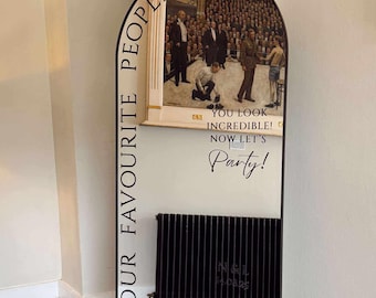 Vinilo adhesivo personalizado para espejo de boda / Vinilo adhesivo con texto y estilo personalizados / Vinilo para bodas