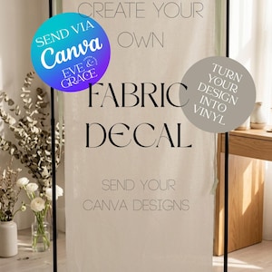 Custom Iron on Decal | Your Canva Design, Wedding Welcome Sign Vinyl
