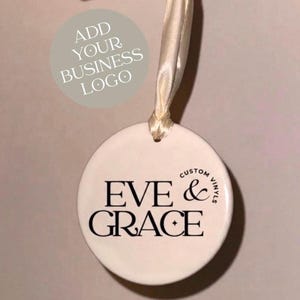 Custom Logo Christmas Bauble, Ceramic Keepsake