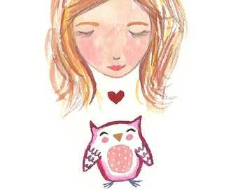 Geometric Owl Print Etsy
