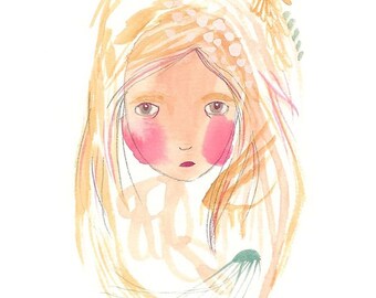 blonde hair girl etsy