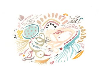 An Abstract Life  – Original Watercolour Painting on Paper