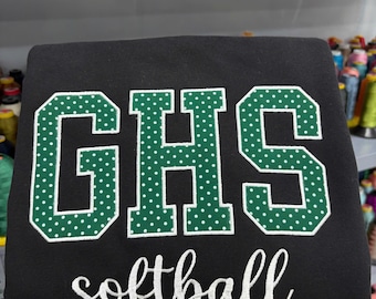 Custom College Sweatshirt, Personalized University Crewneck, Patchwork Applique Embroidered Campus Shirt, College Student Gift