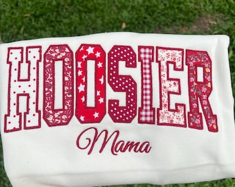 Custom College Sweatshirt, Varsity Applique Crewneck, Personalized School Name, Embroidered School Spirit Gift