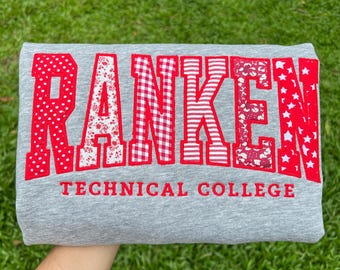 Personalized College Varsity Sweatshirt, Custom University Crewneck, Applique Embroidery Design, Custom Script Letter, School Spirit Gift