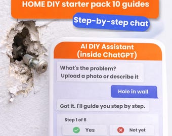 AI Home Improvement Guide - ChatGPT DIY Starter Pack (Digital Planner PDF)