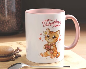 Chocolate Cat Liliu Mug – Hawaiian Sweet Design, Valentine’s Edition