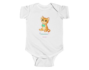 Kahoolawe Infant Bodysuit- Liliu the Hawaiian Cat- Hawaii Inspired Onesie
