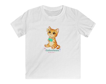 Kahoolawe Kids T-Shirt  Liliu the Hawaiian Cat Tropical Design
