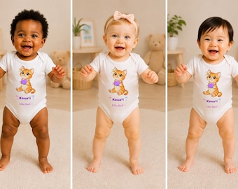 Kauai Infant Bodysuit- Liliu the Hawaiian Cat- Hawaii Inspired Onesie