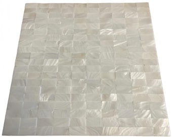 White Seamless Mother of Pearl Mosaic Tile for Bathroom Kitchen and Shower Wall Tile