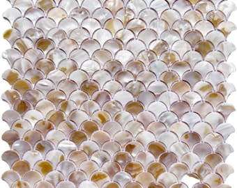 Dapple Scallop Mother of Pearl Mosaic Tile for Bathroom Kitchen and Shower Wall Tile
