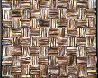 3D Rib Mother of Pearl Mosaic Tile for Bathroom Kitchen and Shower Wall Tile