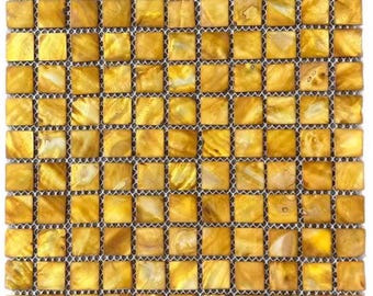 Dyed Square Mother of Pearl Mosaic Tile for Bathroom Kitchen and Shower Wall Tile