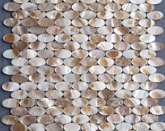 Dapple Oval Mother of Pearl Mosaic Tile for Bathroom Kitchen and Shower Wall Tile