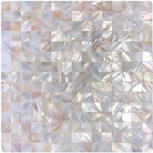 Mosaico de conchas de nácar natural en lámina, azulejo cuadrado de concha blanca, azulejo para pared de baño y cocina, decoración de ducha y spa.