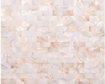 Mother of Pearl Mosaic Tile - Serene Brick, Kitchen Bathroom Shower