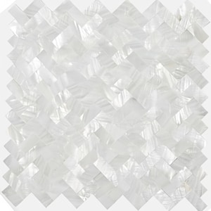 Witte parelmoer visgraatmozaïektegel, naadloos schelpmozaïekblad, natuurlijke parelmoer backsplash keuken badkamermuur