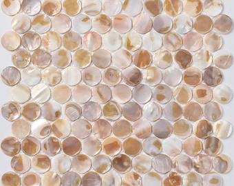 Dapple Circle Mother of Pearl Mosaic Tile For Bathroom Kitchen Shower Wall Backsplash Tile