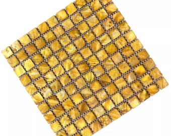 Dyed Square Mother of Pearl Mosaic Tile for Bathroom Kitchen and Shower Wall Tile