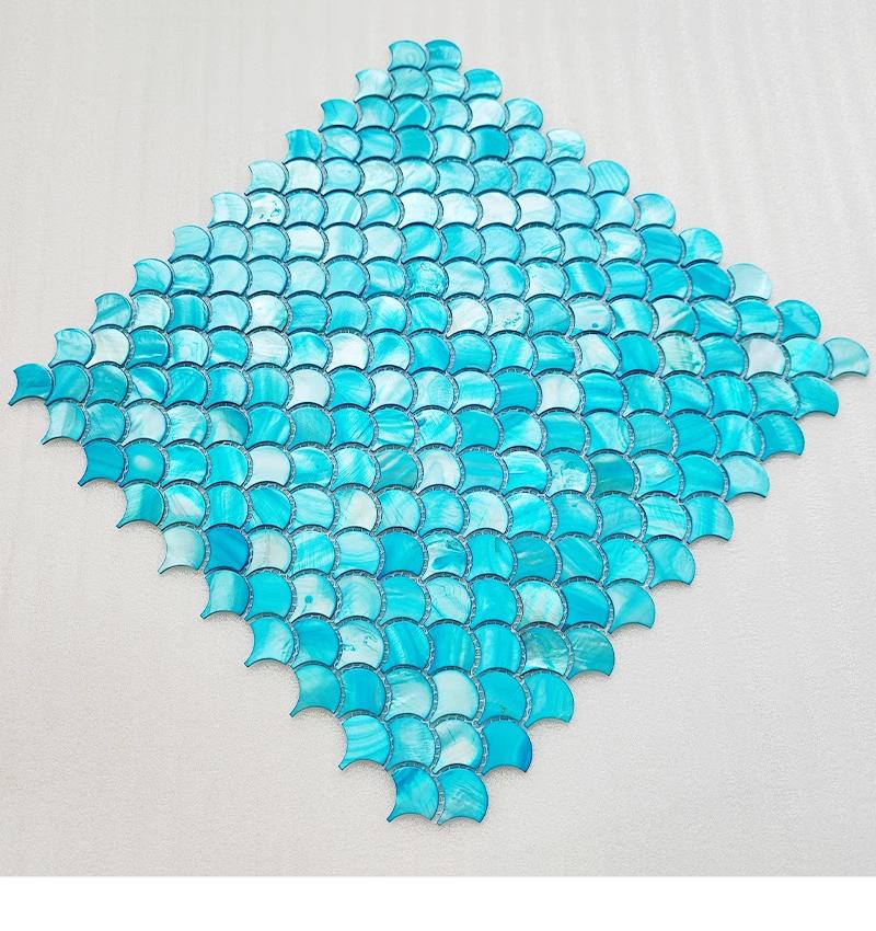 Dyed Freshwater Scallop Mother of Pearl Mosaic Tile for Bathroom ...