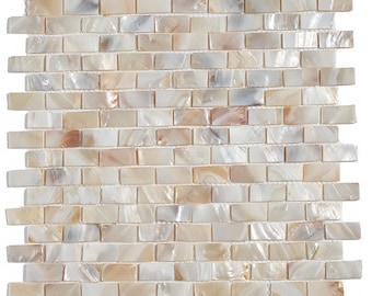 Serene Brick Mother of Pearl Mosaic Tile for Bathroom Kitchen and Shower Wall Tile