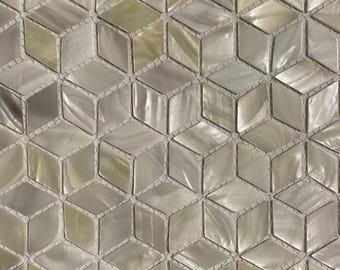 Serene Diamond Mother of Pearl Mosaic Tile for Bathroom Kitchan and Shower Wall Tile