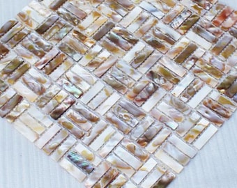 Mini Rectangular Mother of Pearl Mosaic Tile for Bathroom Kitchen and Shower Wall Tile