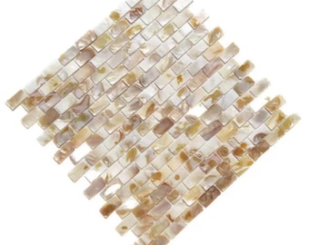 Dapple Brick Mother of Pearl Mosaic Tile for Bathroom Kitchen and Shower Wall Tile